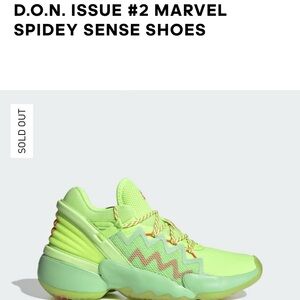 Adidas D.O.N. ISSUE #2 MARVEL SPIDEY SENSE SHOES, size men’s 7.5